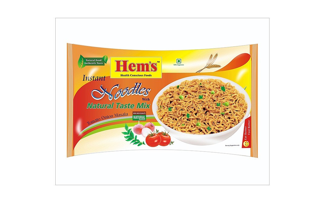 Hem's Instant Noodles with Natural Taste Mix (Tomato Onion Masala)   Pack  280 grams